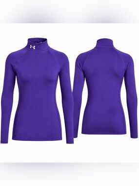 Under Armour ColdGear Mock Neck - Purple S